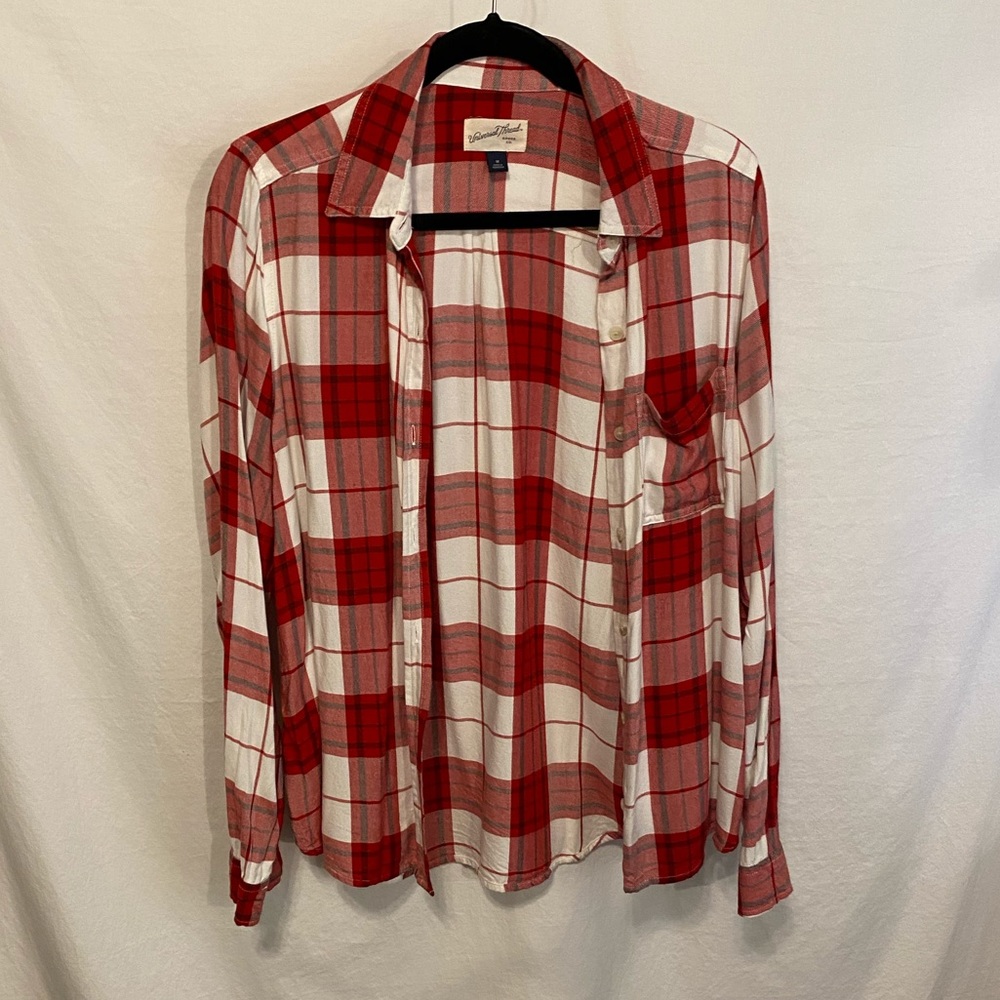 Universal threads plaid button down - Picture 2 of 10